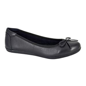 Cipriata Womens/Ladies Eria Leather Ballerina Flats / Black